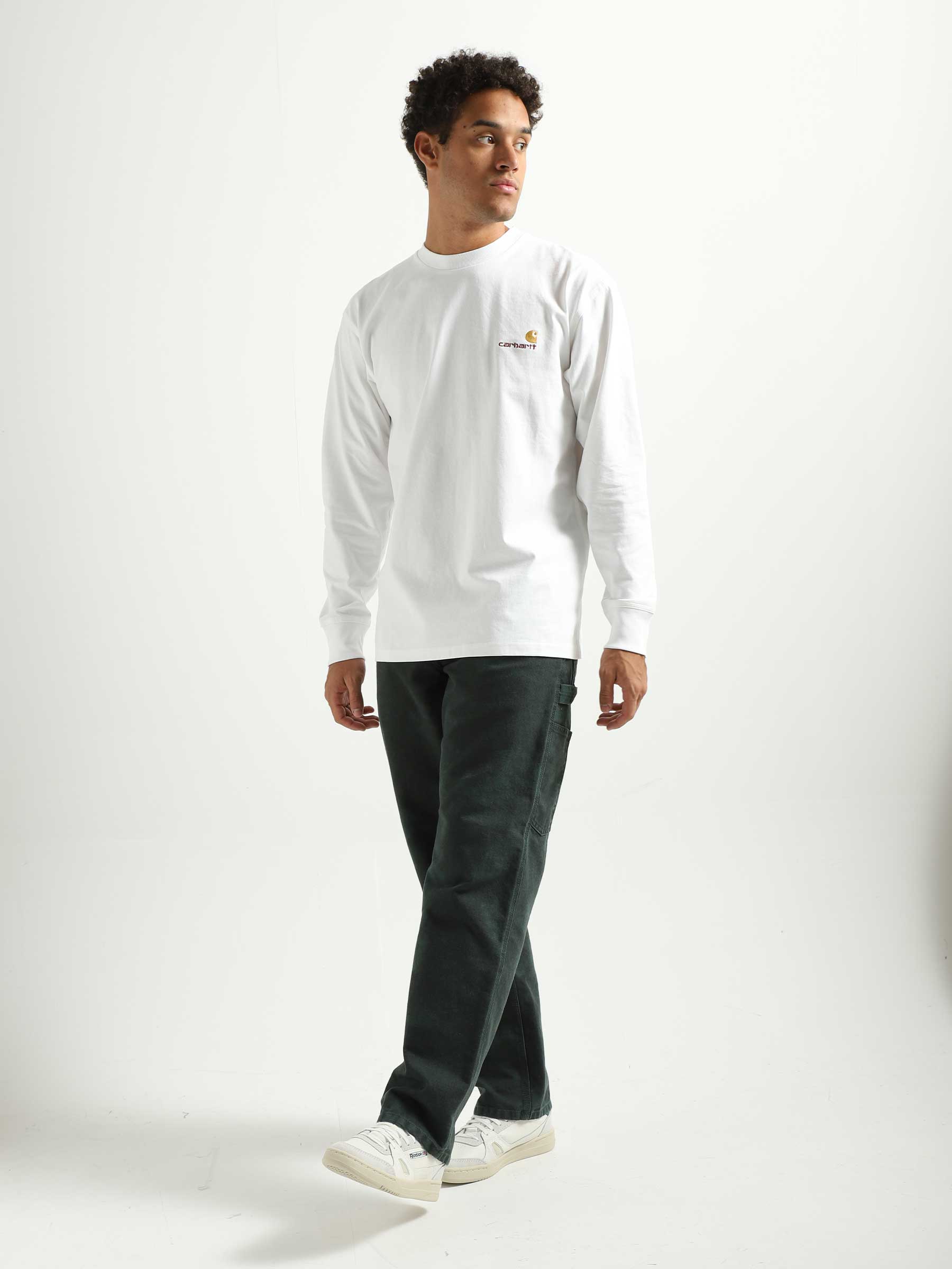 Carhartt WIP American Script Longsleeve White I029955-02XX