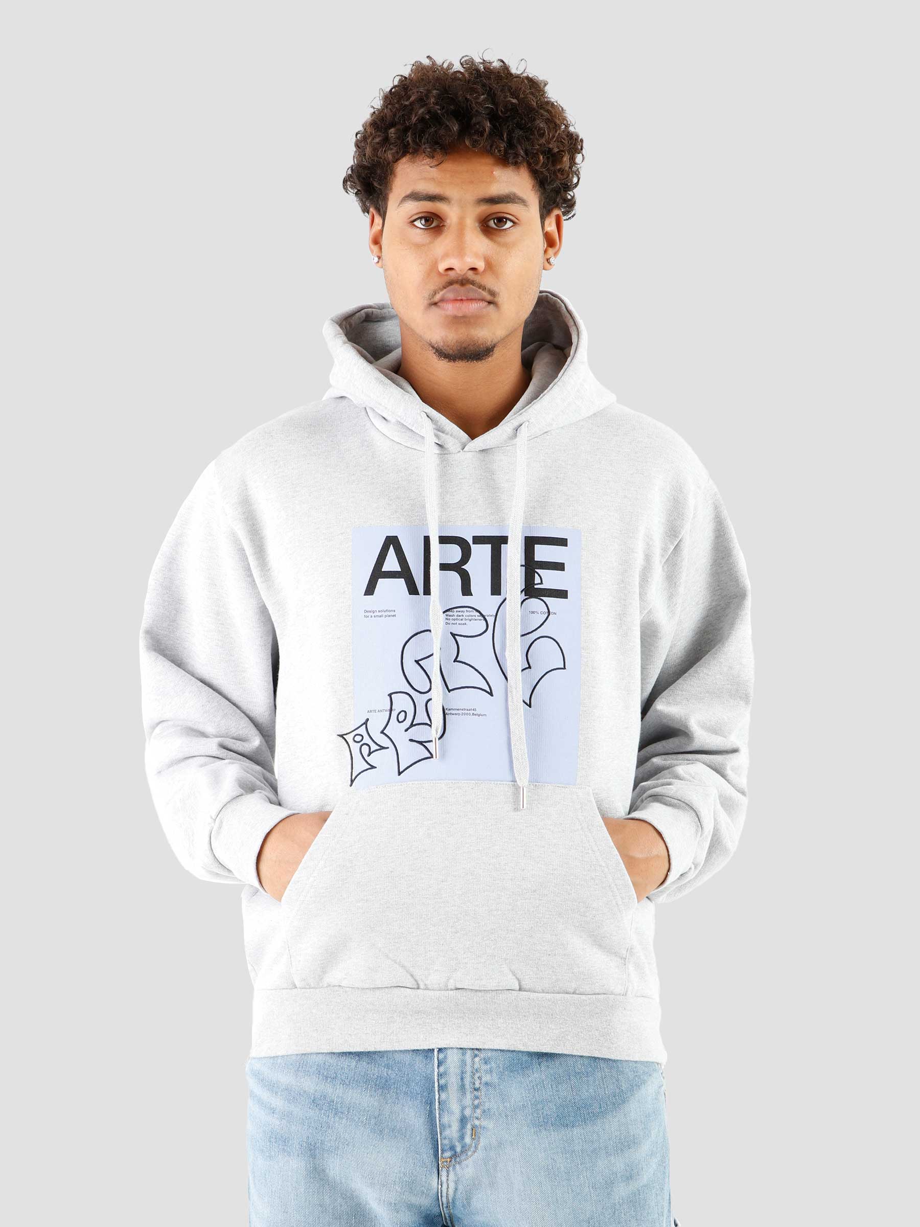 Arte Antwerp Lee Back Tag Longsleeve Grey AW22-167H