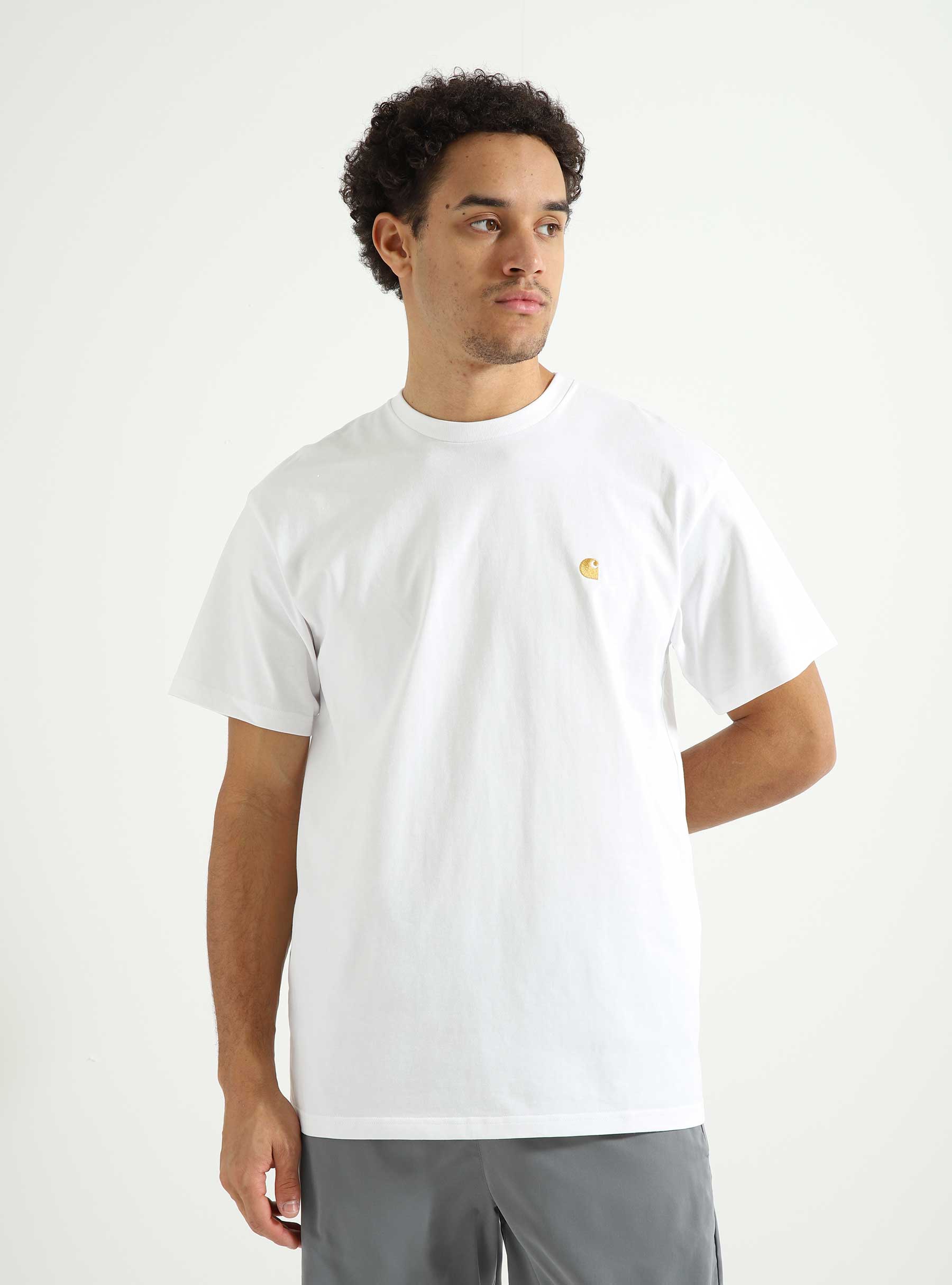 Carhartt WIP Chase T-Shirt White Gold I026391-00RXX