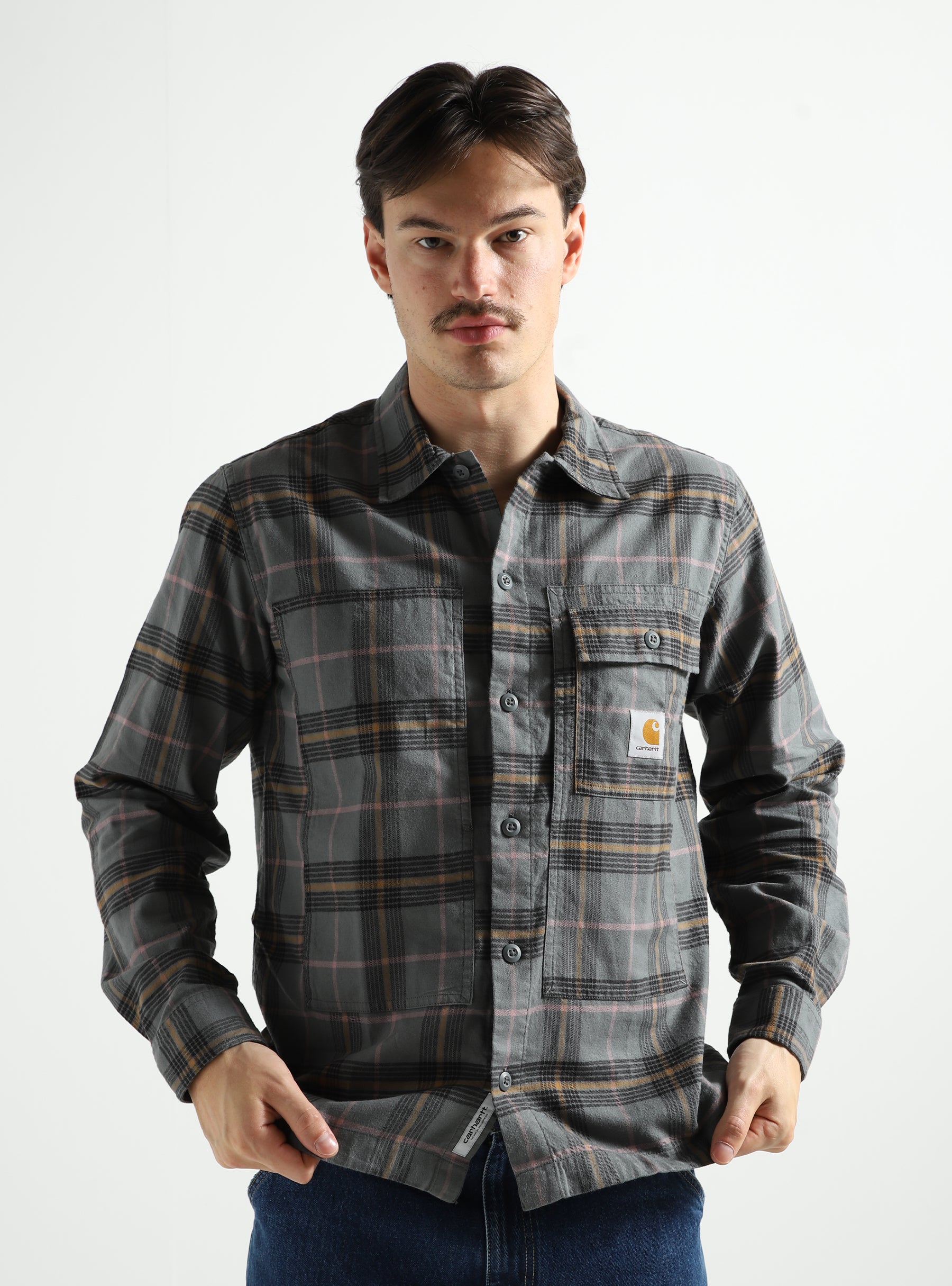 Carhartt WIP Longsleeve Hadley Shirt Hadley Check Jura I032903-20MXX