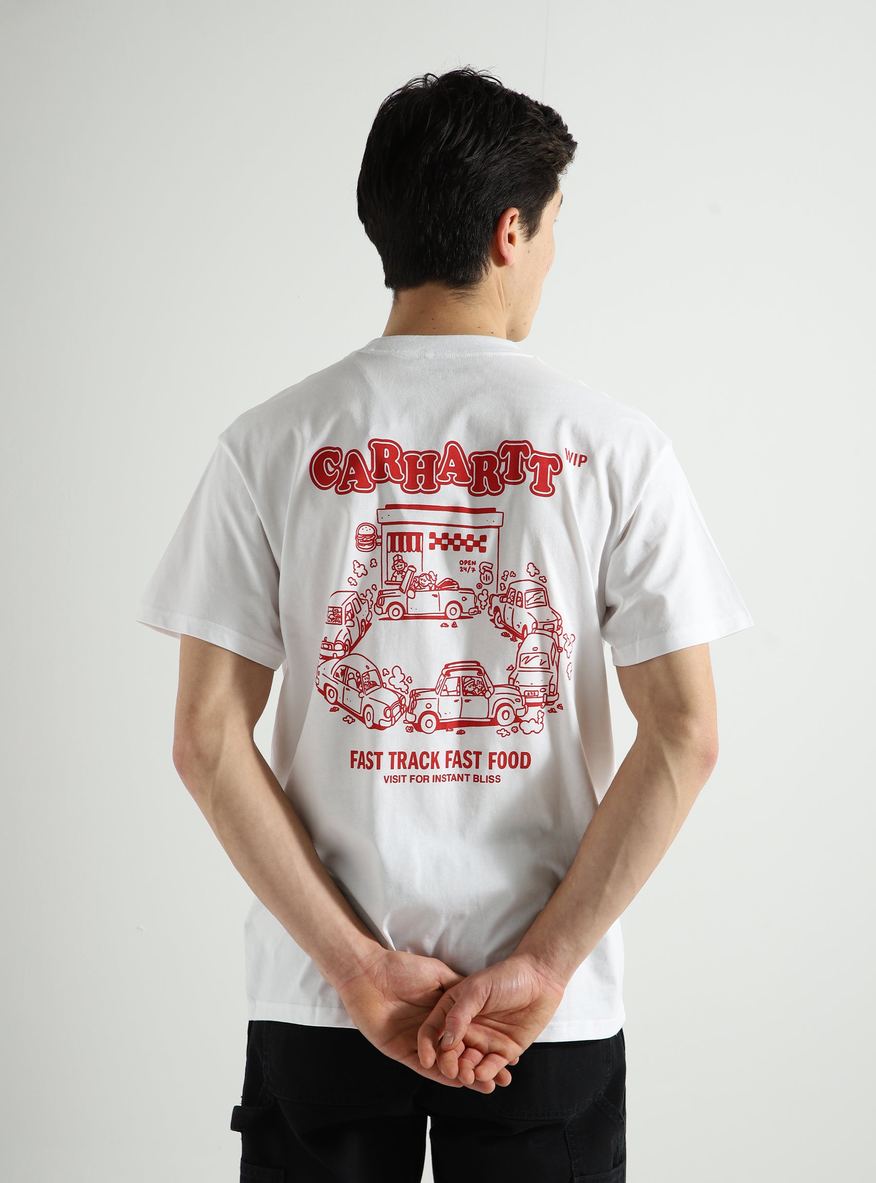 Carhartt WIP Fast Food T-Shirt White Red I033249-1WZXX