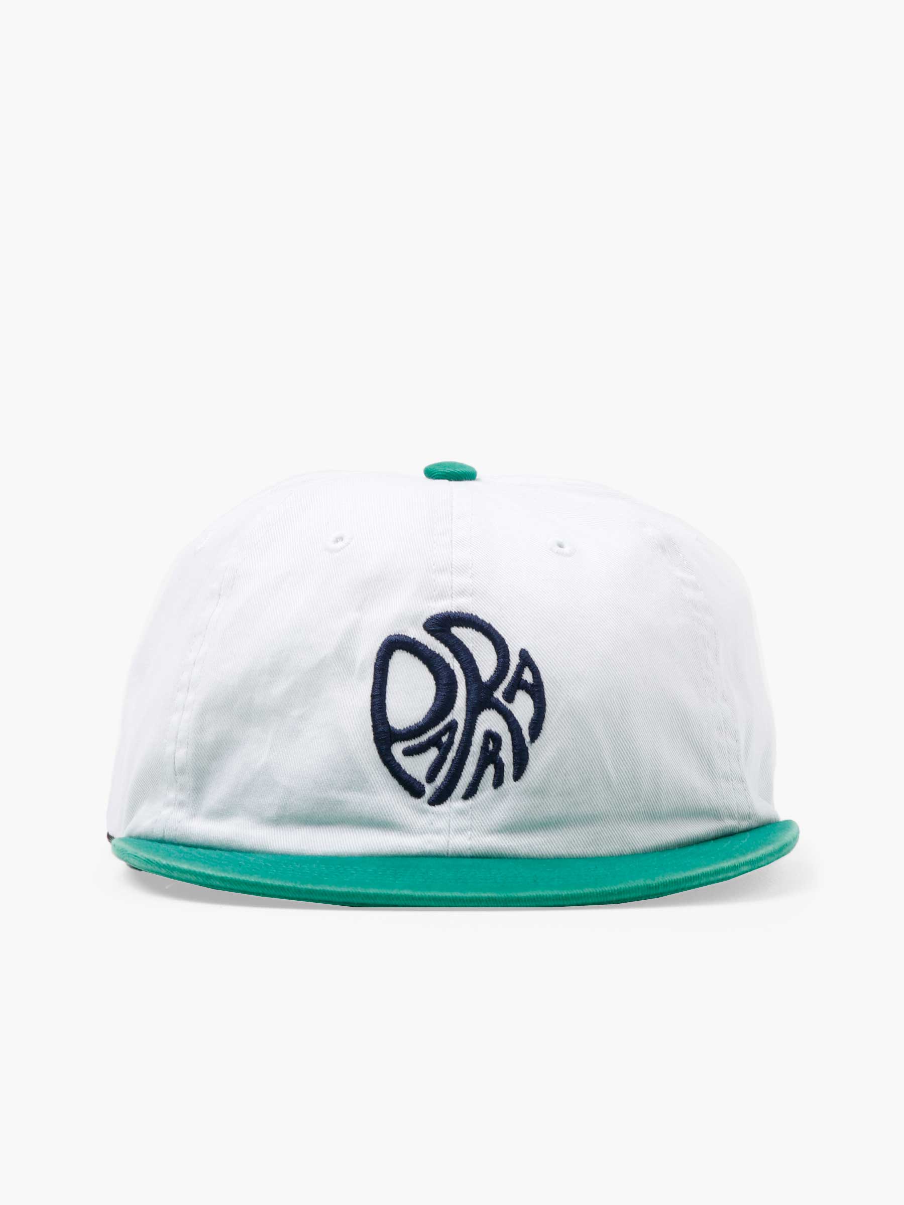 by Parra Circle Tweak Logo 6 Panel Hat Off White Green 49365