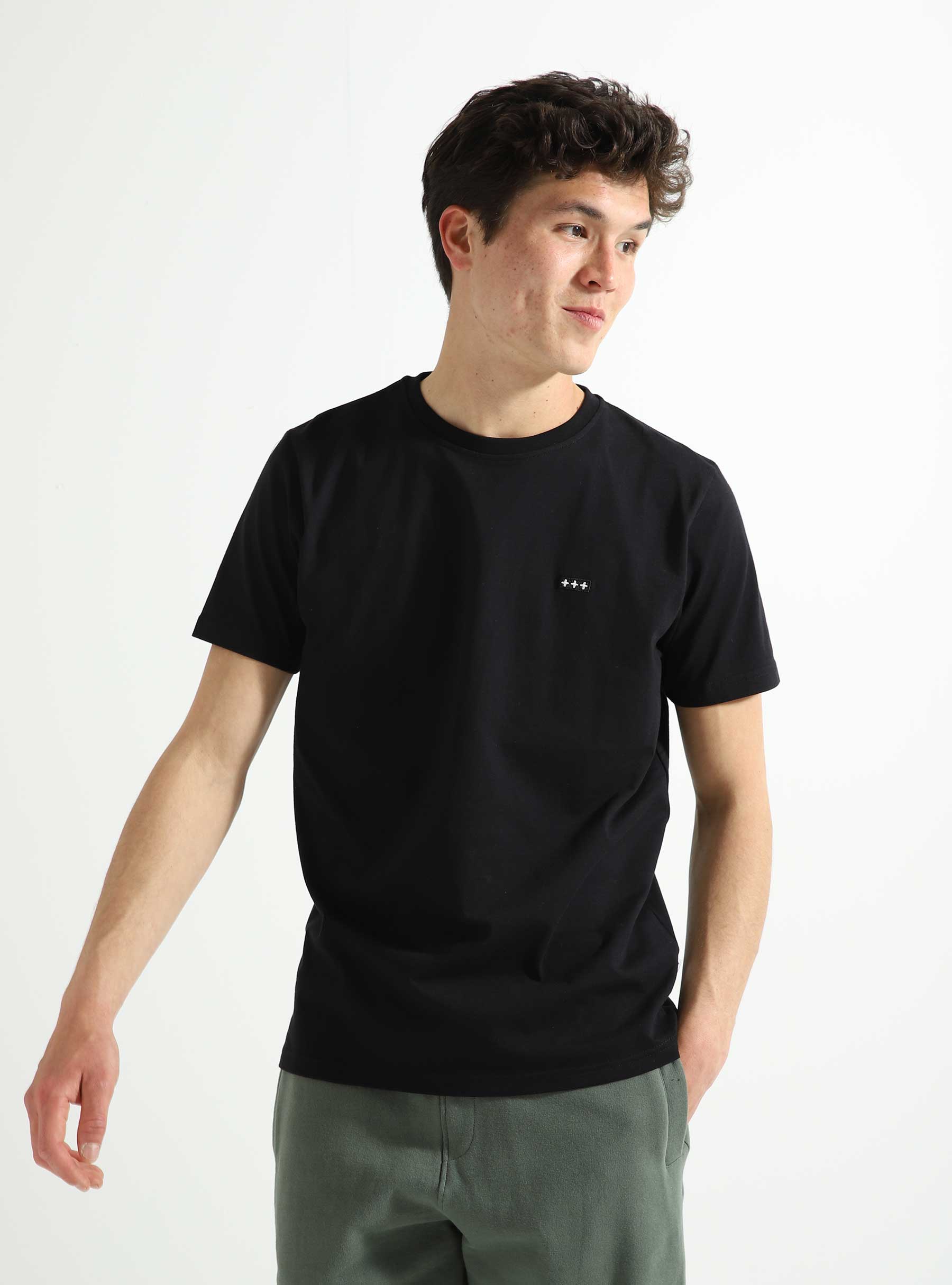 Quality Blanks QB03 Patch Logo T-shirt Black