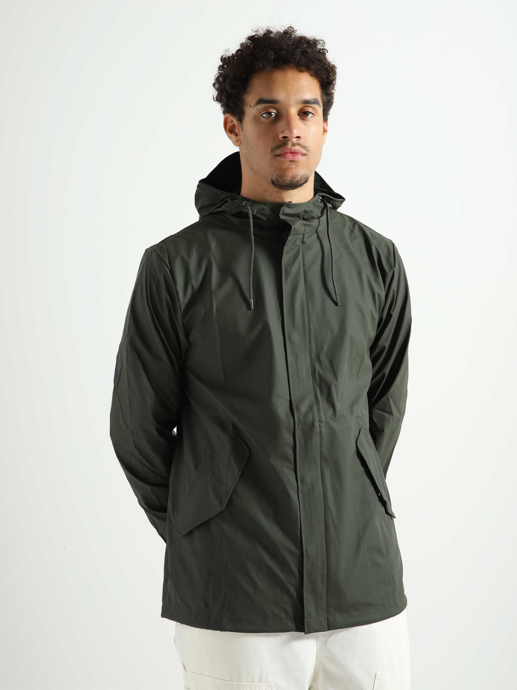 Rains Fishtail Jacket W3 Green 18010-03