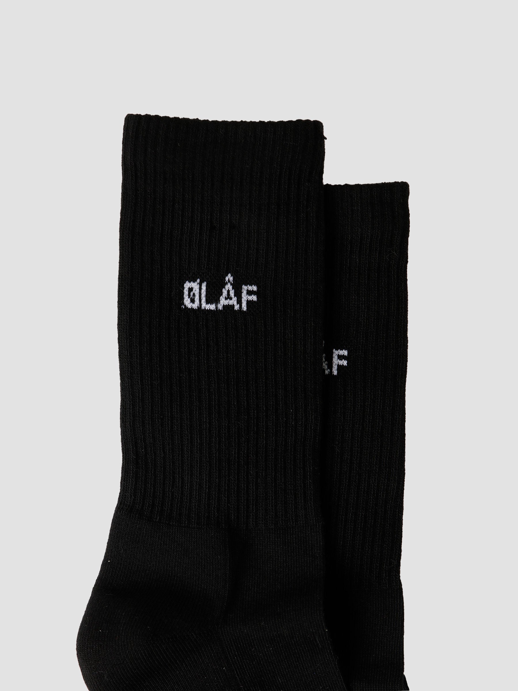 OLAF Mini Logo Socks Black White A120810