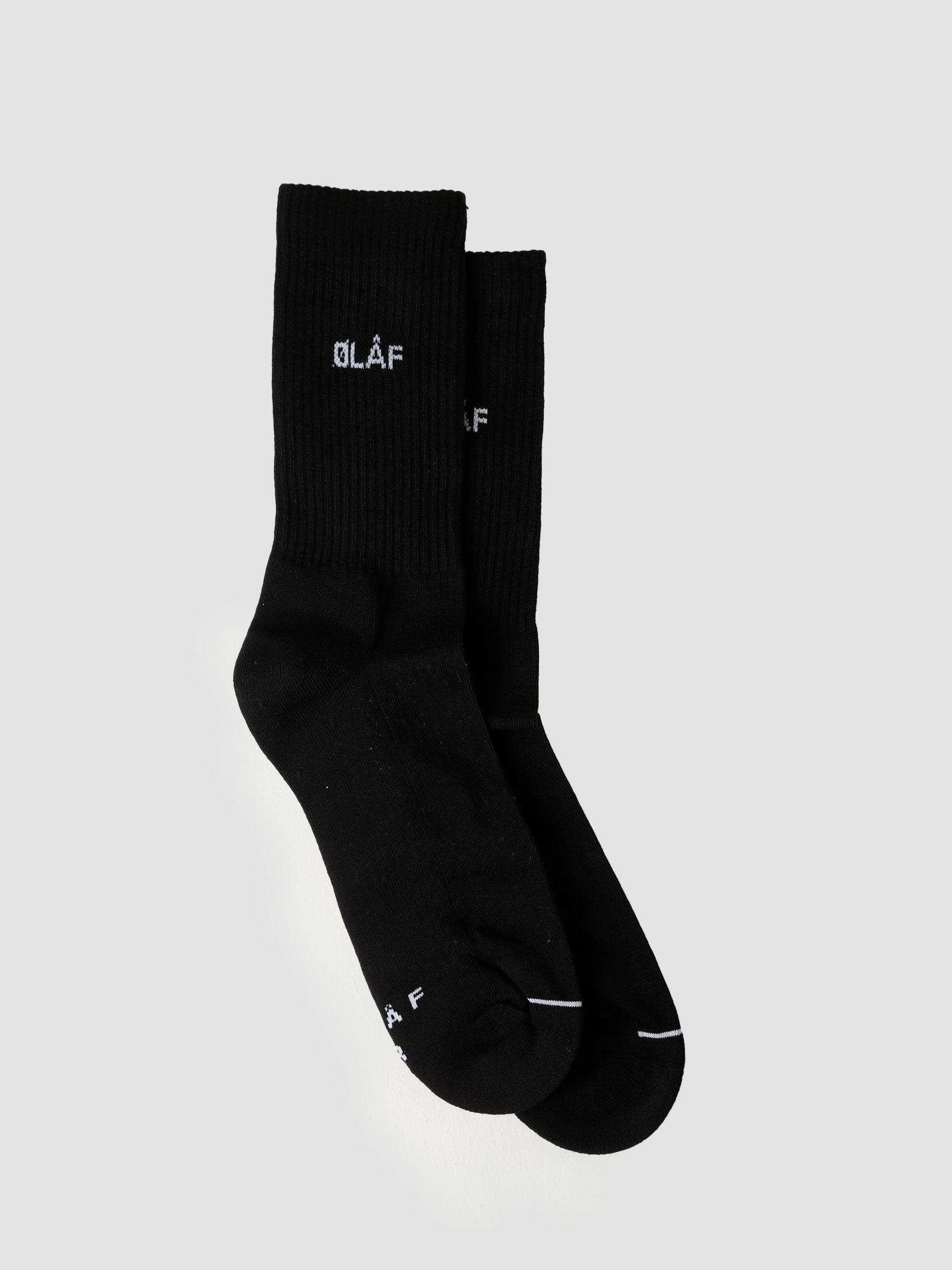 OLAF Mini Logo Socks Black White A120810