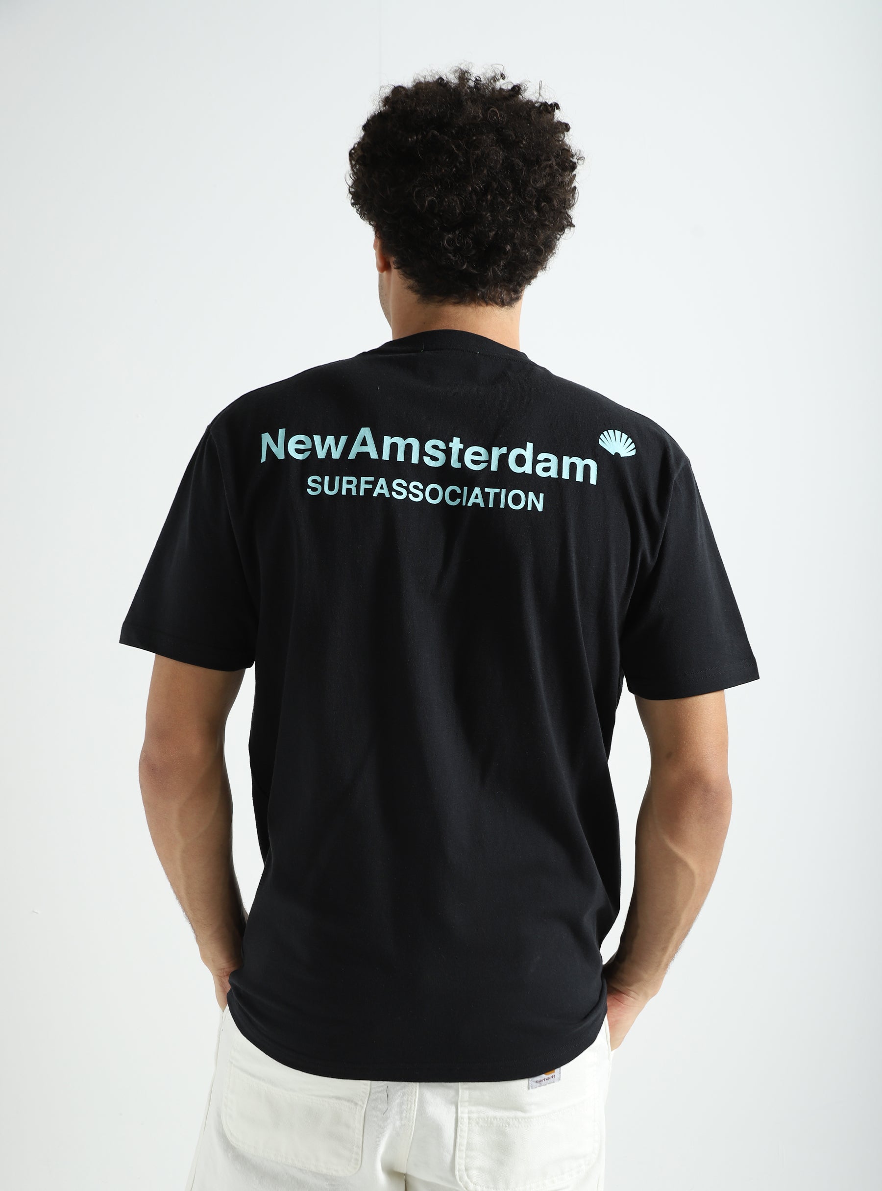 New Amsterdam Surf Association Logo T-shirt Black Pool 2401125004