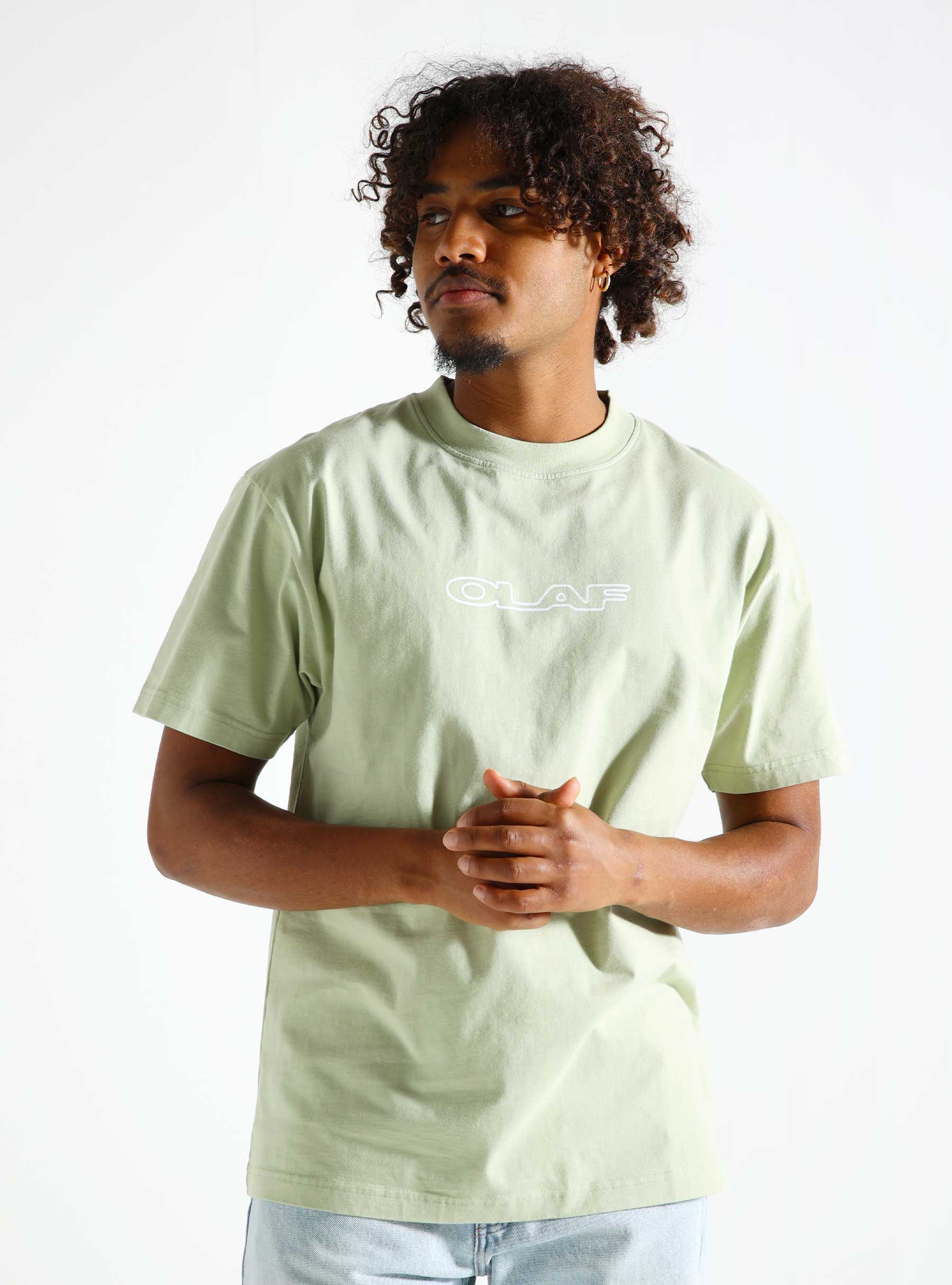 OLAF Drift Outline T-Shirt Washed Green M170101