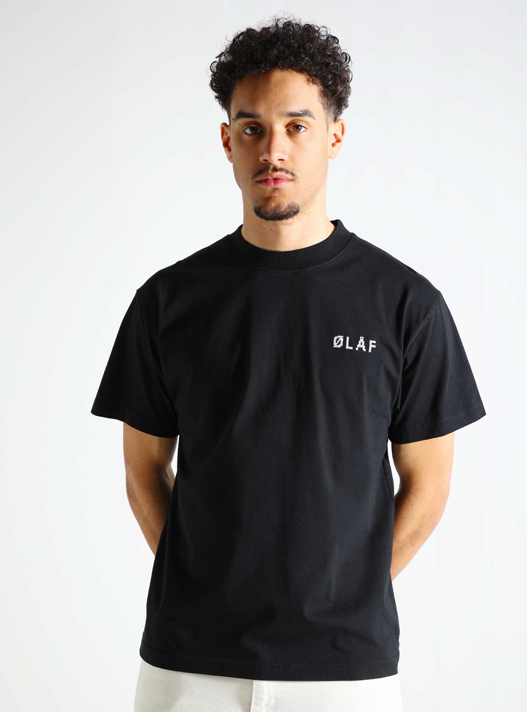 OLAF Cross Stitch T-Shirt Black M170102