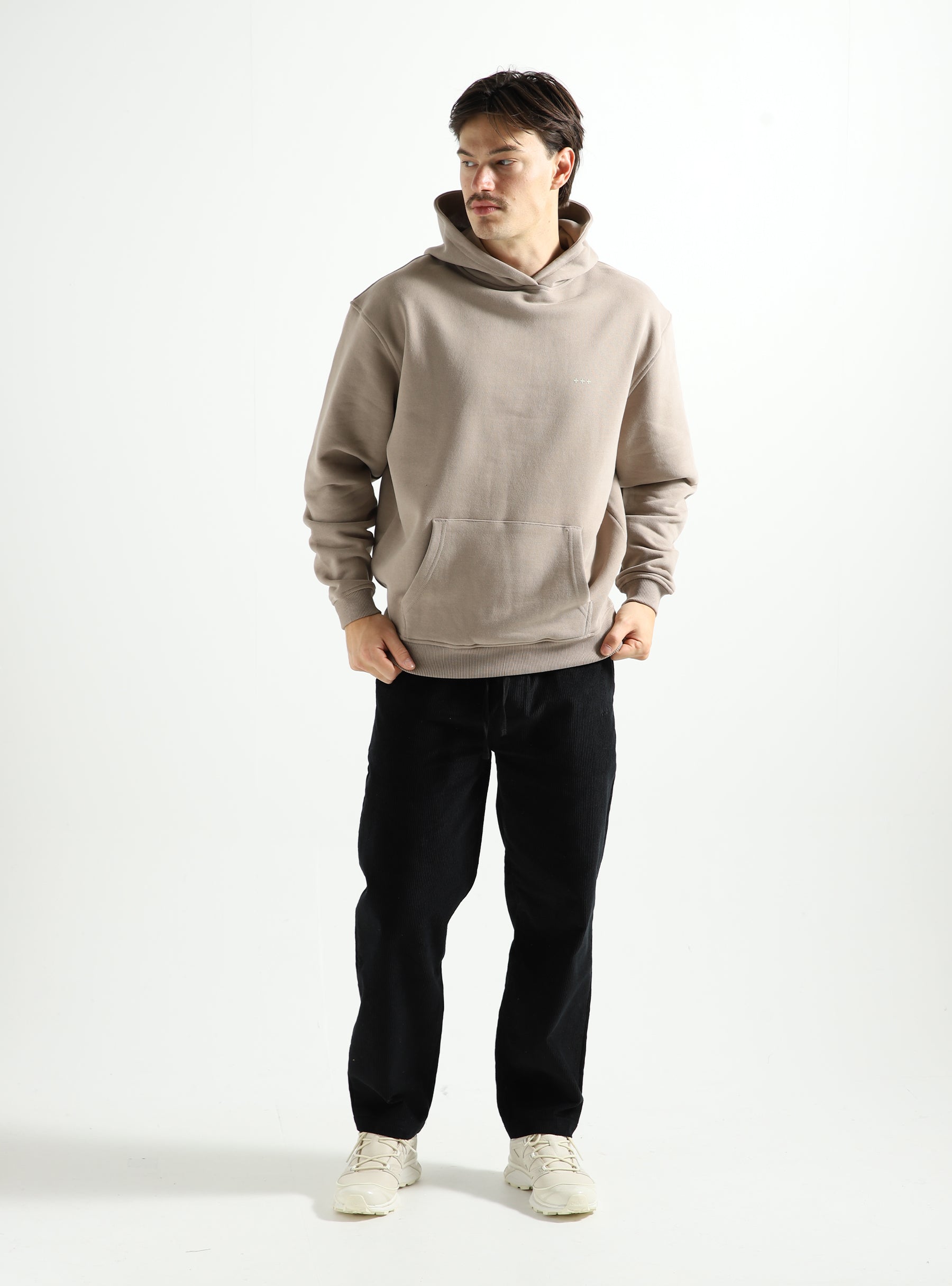 Quality Blanks QB935 Loose Hoodie Deep Funghi