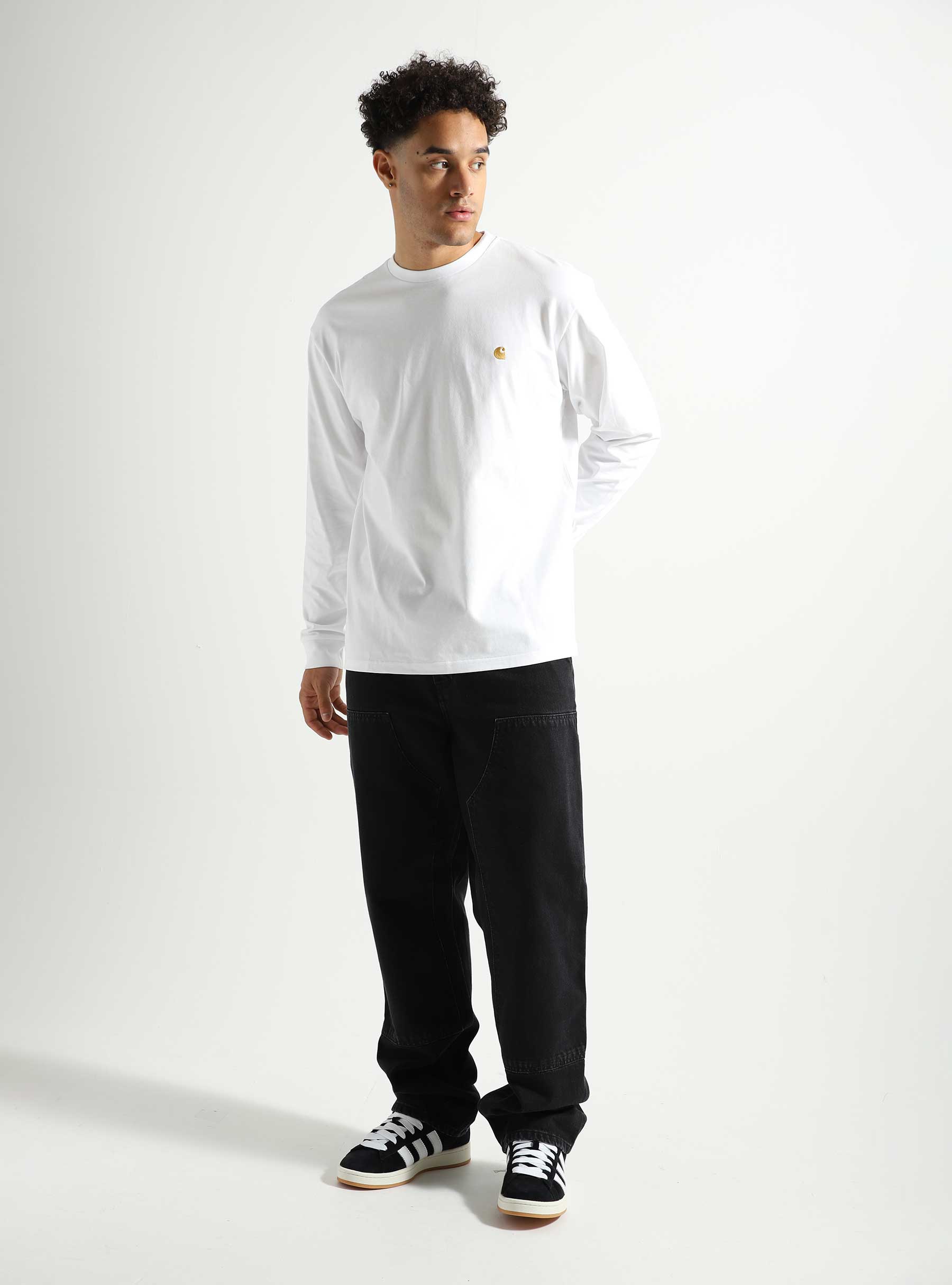 Carhartt WIP Longsleeve Chase T-Shirt White Gold I026392-00RXX