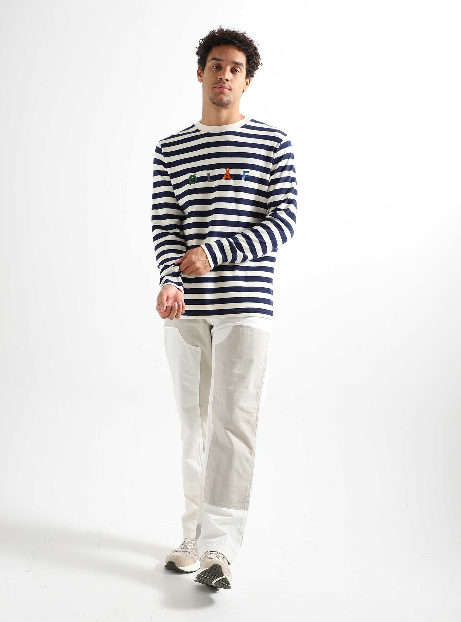 OLAF Stripe Sans Longsleeve White Blue M990103