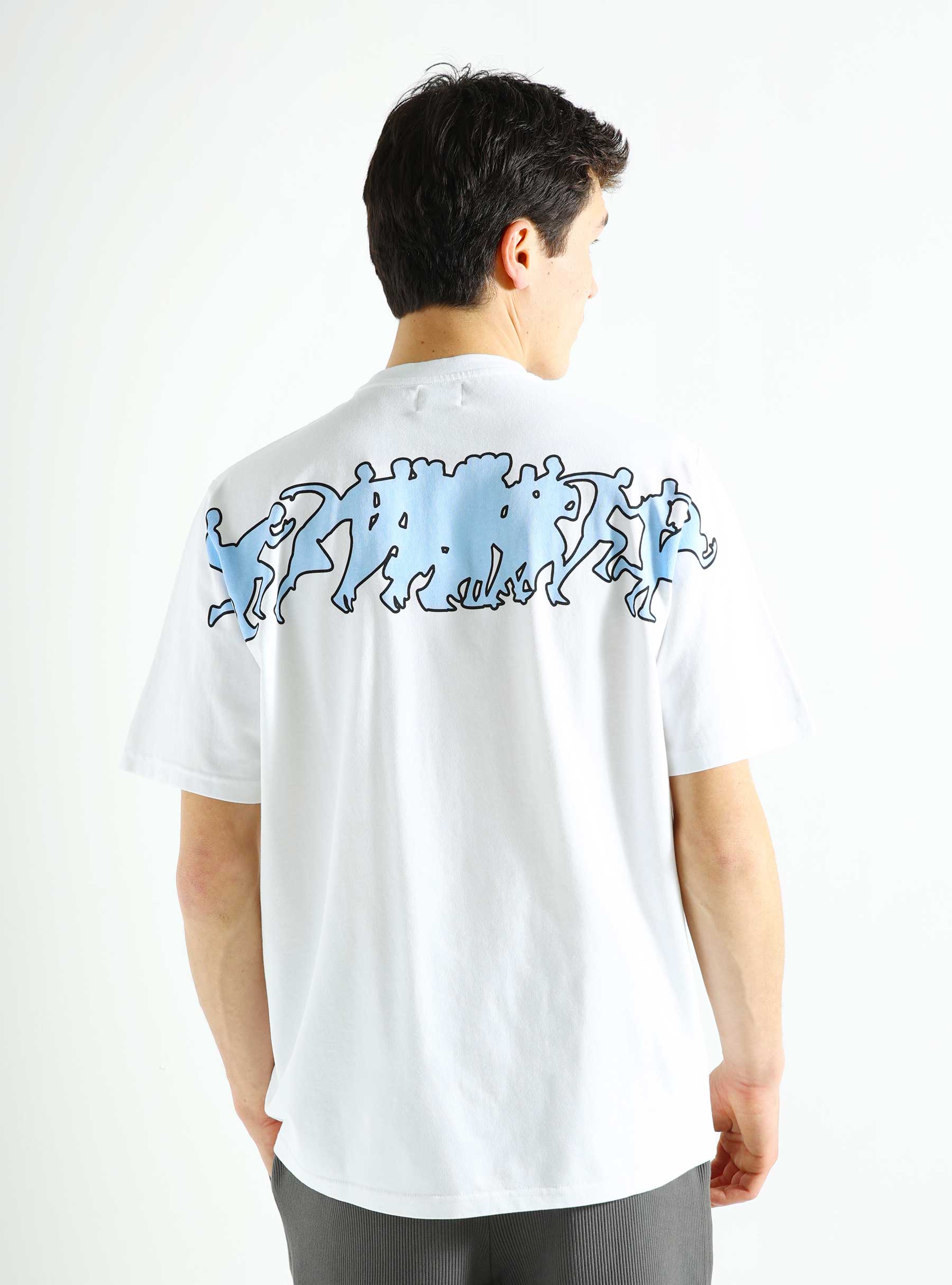 Arte Antwerp Teo Back Multi Runner T-shirt White SS24-024T