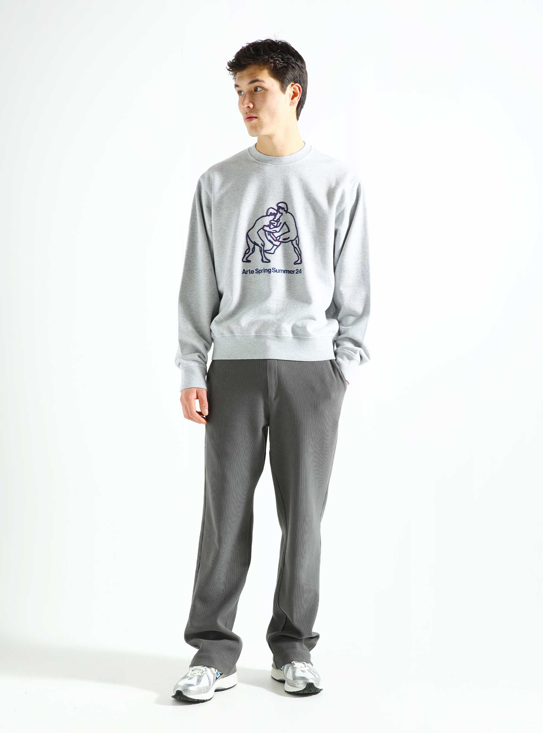 Arte Antwerp Carlos Fighters Crewneck Grey SS24-035C