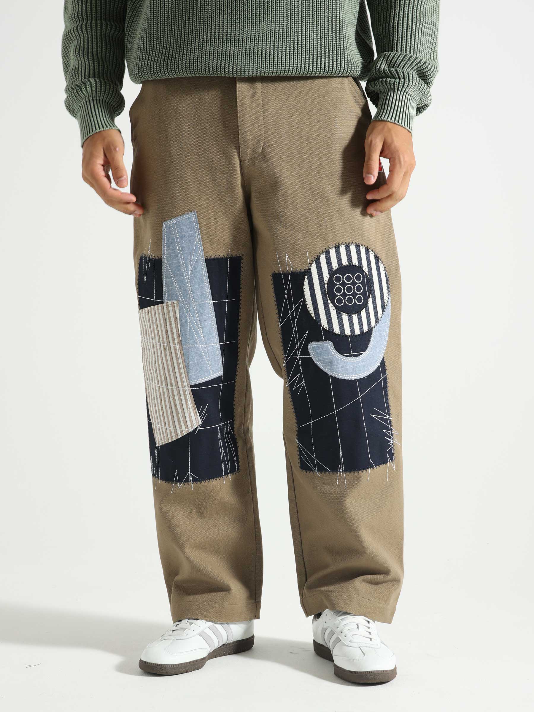 The New Originals Patchwork Trousers Desert Palm 500PWTFW24.809