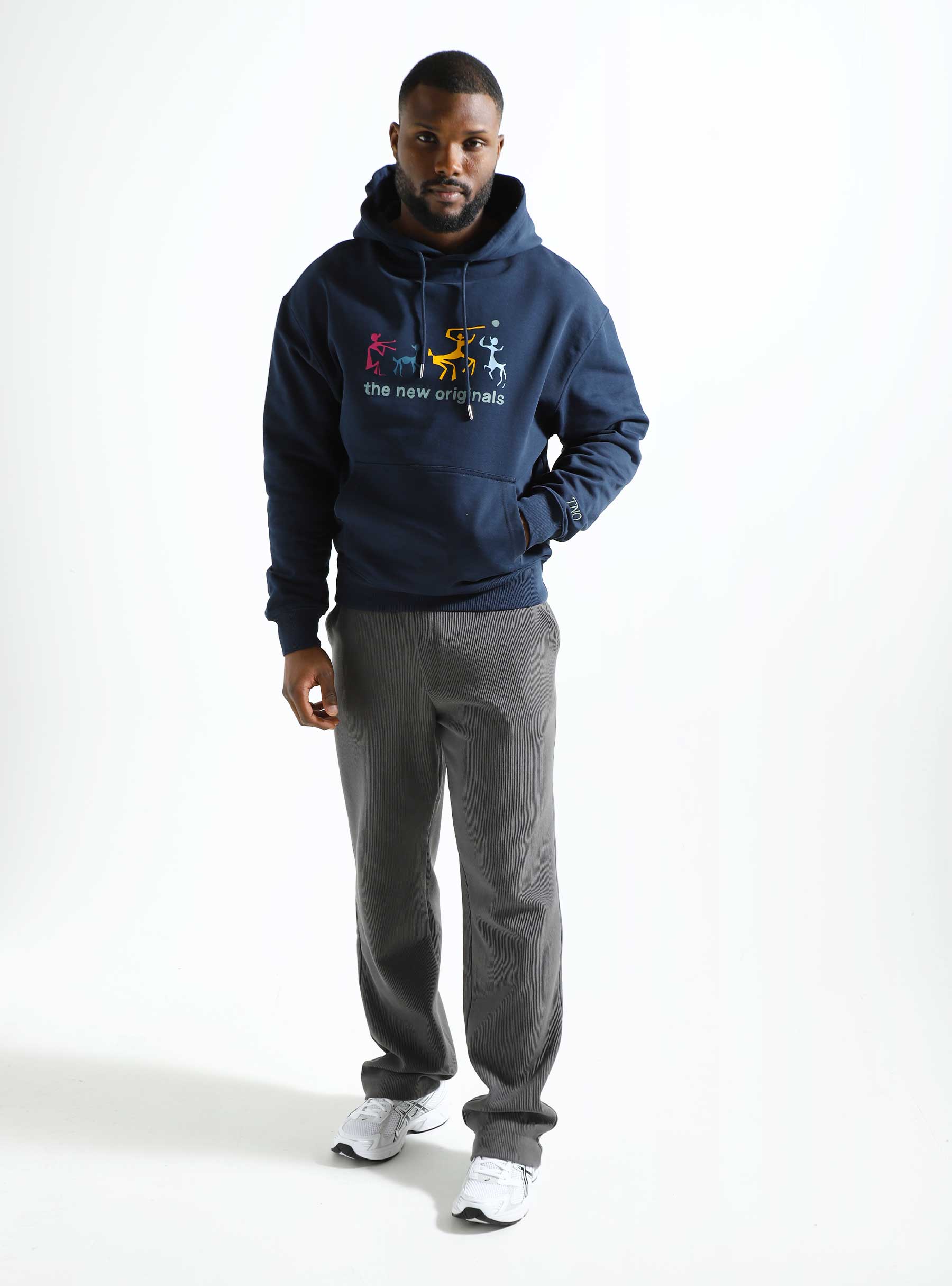 The New Originals Fredasso Hoodie Stock Navy 300TLFDS24.602