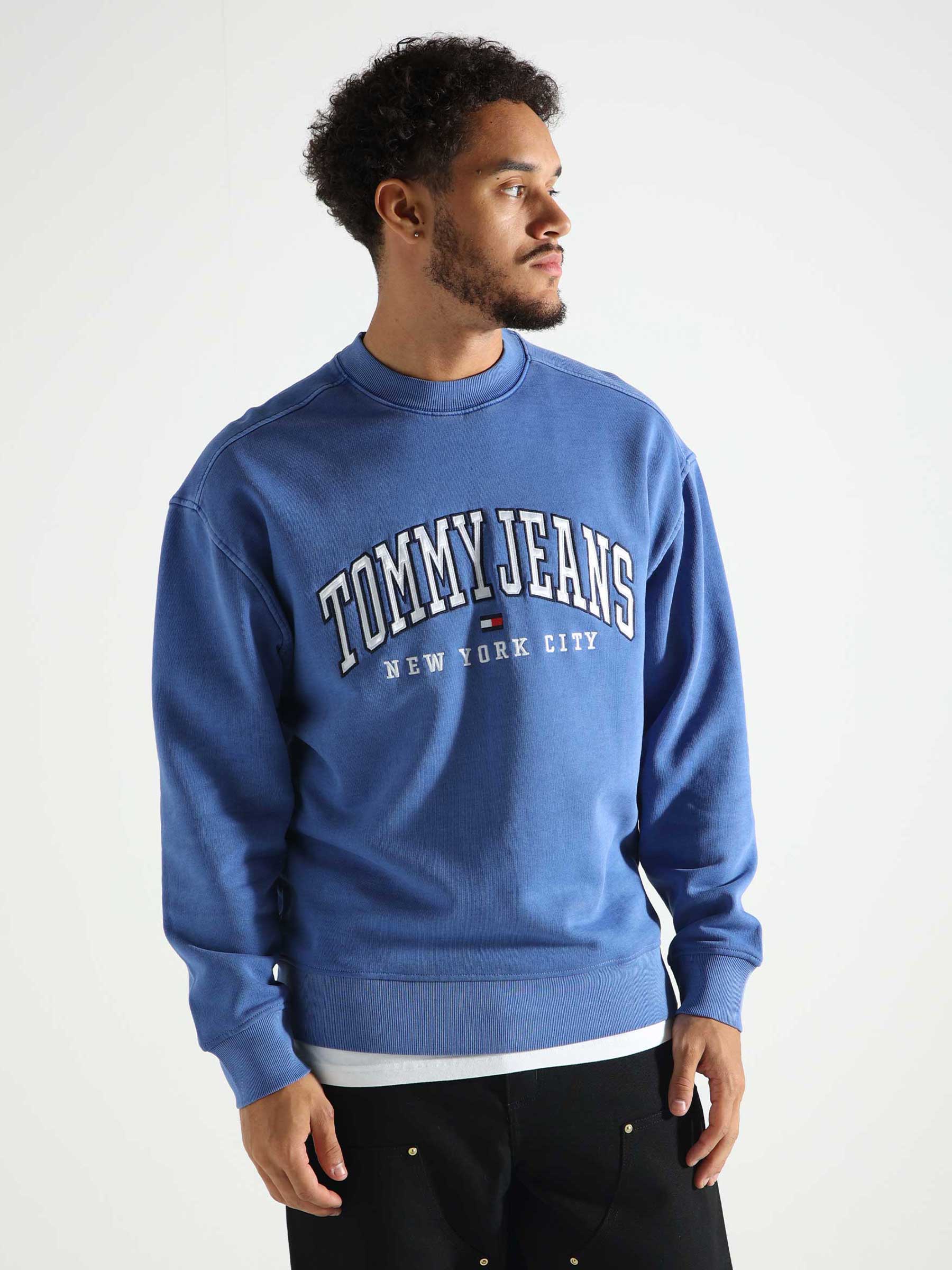 Tommy Jeans TJM RLX TJ GD Vars Sweater Bright Blue DM0DM19757C8T