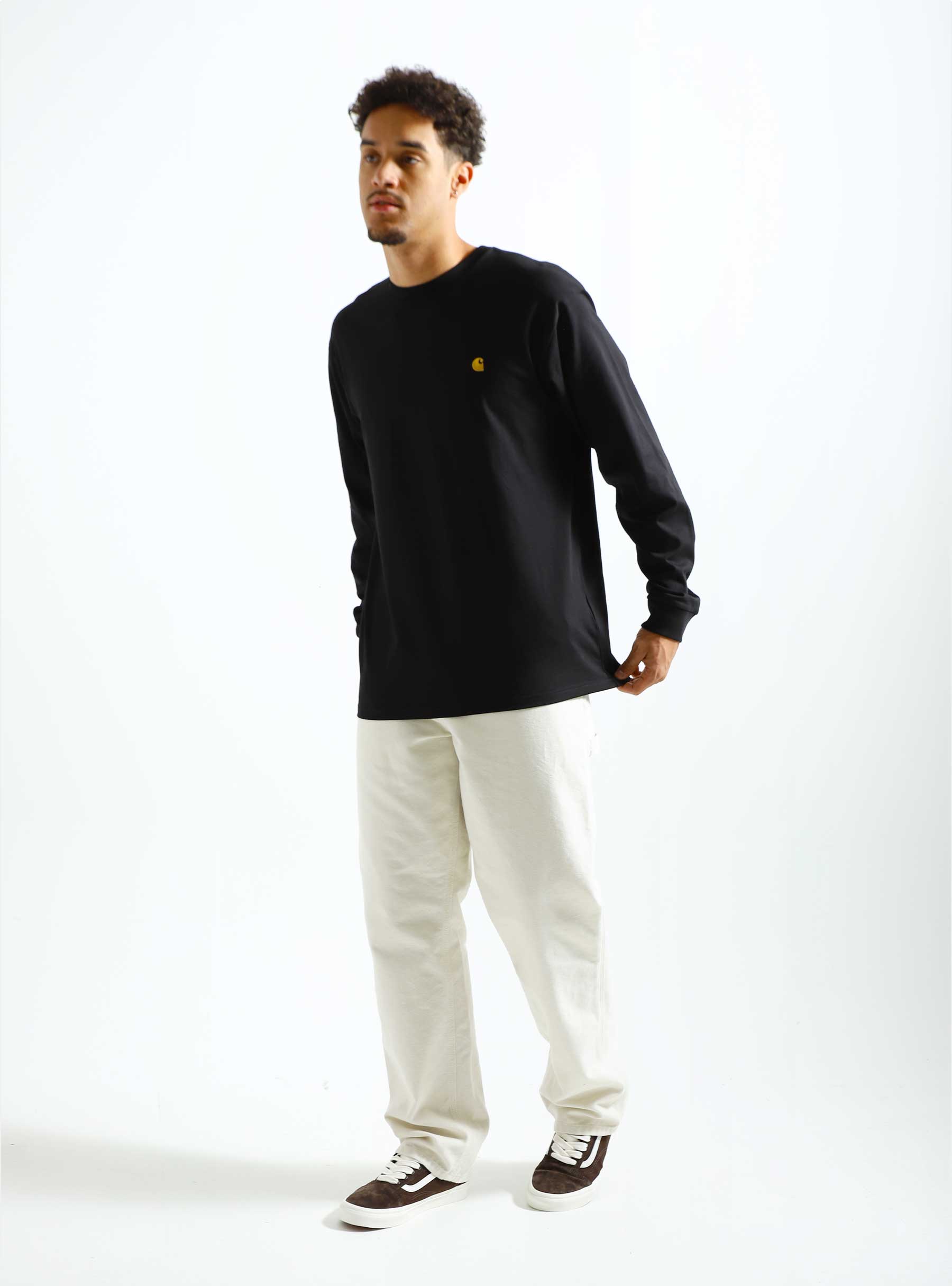 Carhartt WIP Longsleeve Chase T-Shirt Black Gold I026392-00FXX