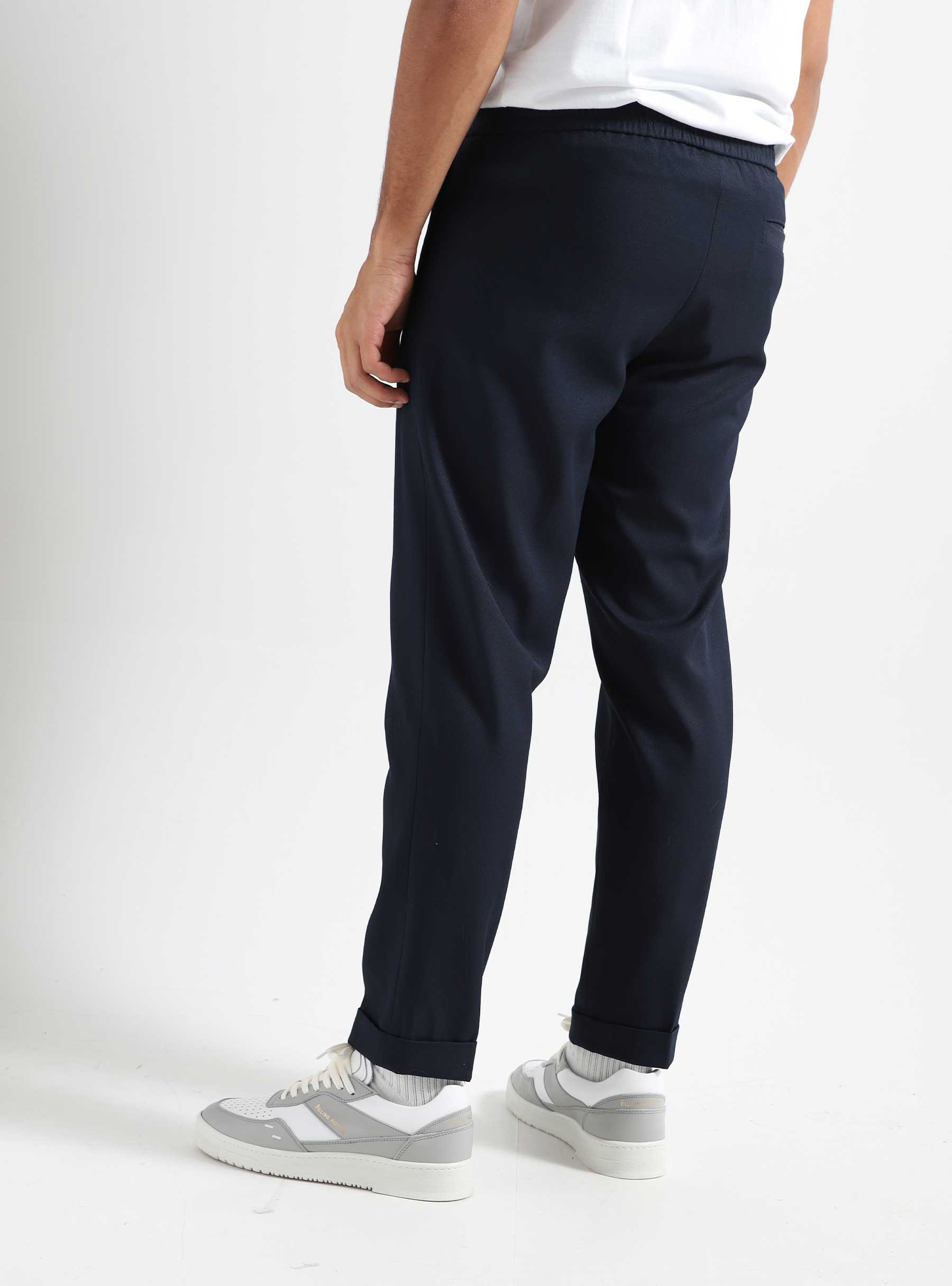 OLAF Slim Elasticated Trousers Navy M990402