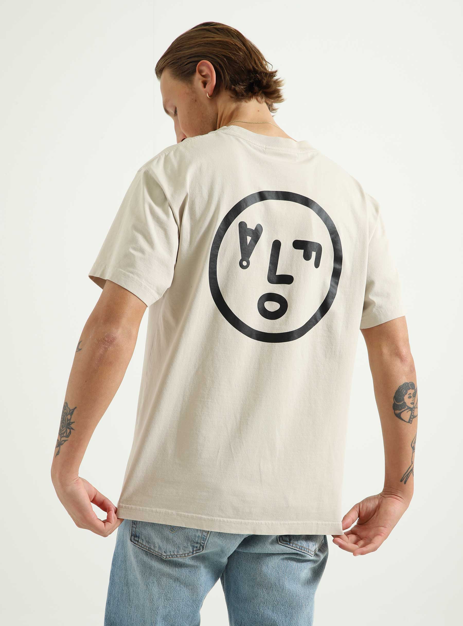 OLAF Face T-shirt Cement M140112