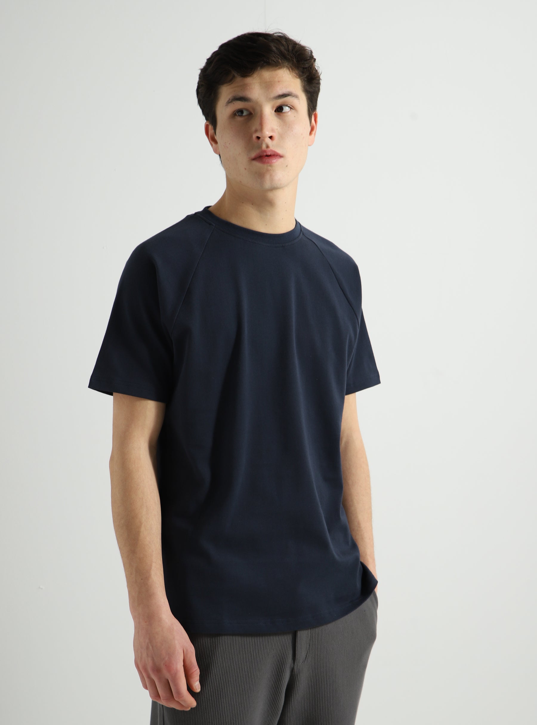 Quality Blanks QB302 Heavy Raglan T-shirt Navy