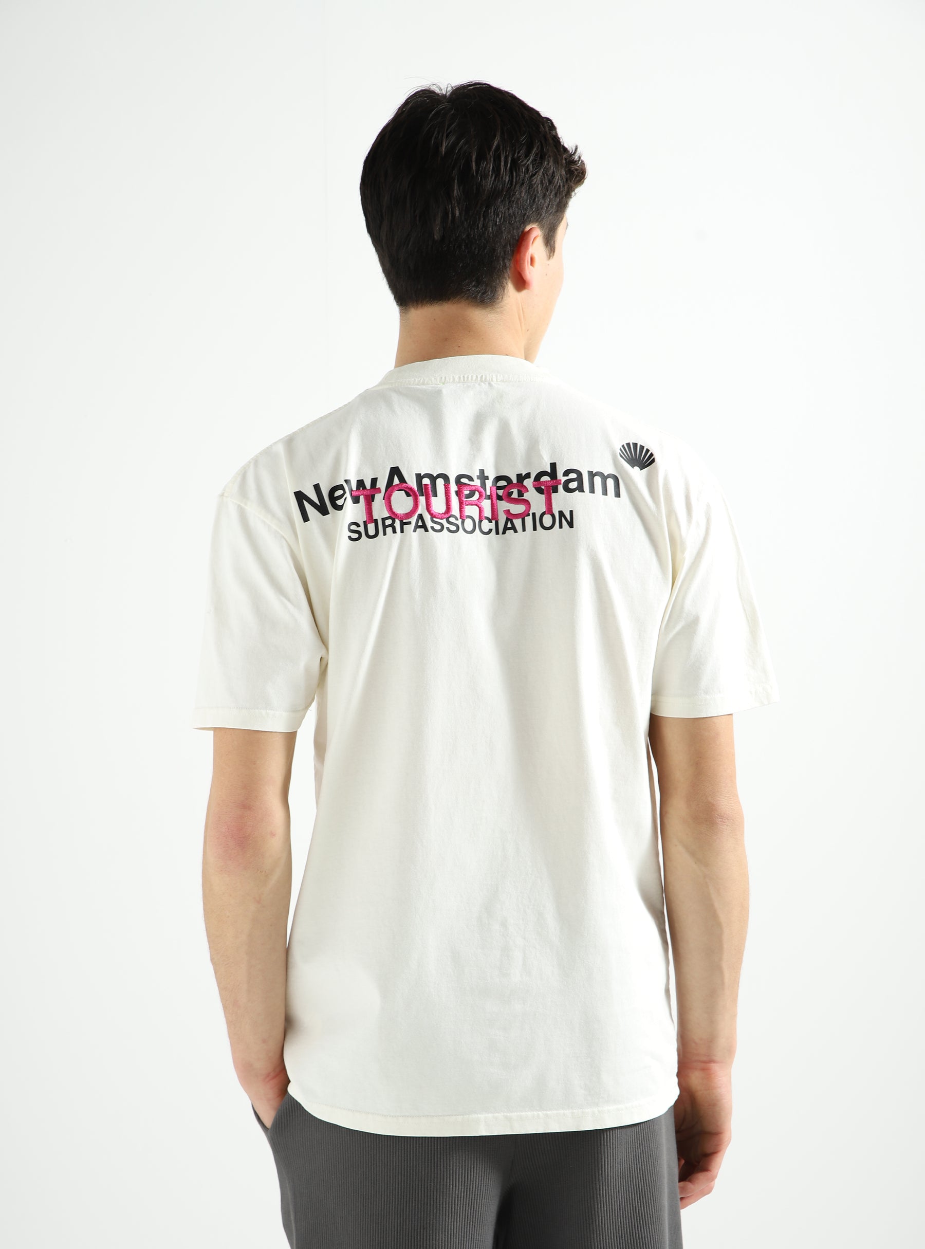 New Amsterdam Surf Association Logo Tourist T-shirt Bone 2401137001